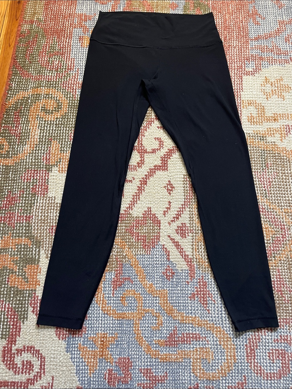 lululemon Align Ribbed High-Rise Pant 28” Black Size 10 Nulu Leggings EUC